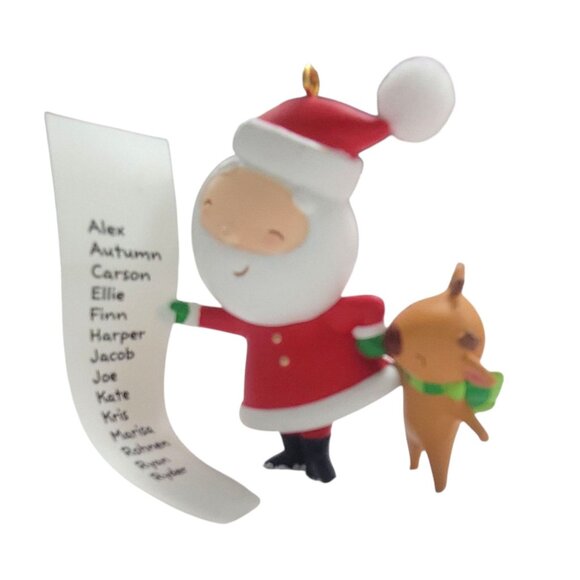 Hallmark Keepsake Kringle & Kris Christmas Tree Ornament 2014 #1 Checking List - Picture 5 of 12